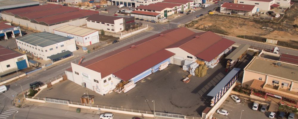foto aérea nave maderas Teruel