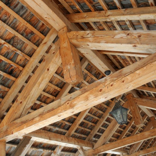 Viga laminada techo madera